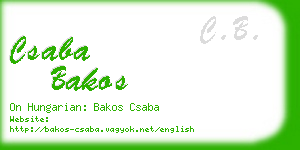 csaba bakos business card